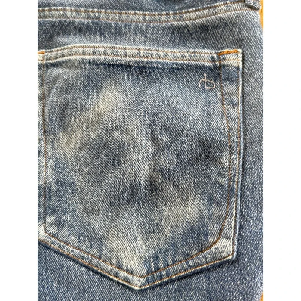 Rag & Bone Miramar Fit 4 Straight Pant Men Sz 32x30 Blue Knit Jeans Comfy NWOT
